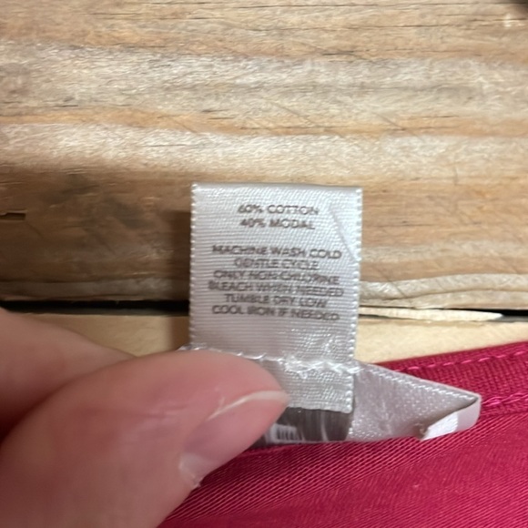 LOFT size Medium Red Wrap Midi Lightweight Soft and Stretchy Dress with V-Neck - Picture 5 of 7